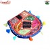 Oval Shape Patchworking Banjara Bag with Neon Color Fabric