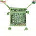 Mirror Work Sling Bag with Drawn String - Green Banjara Mirror Work Cotton Bag