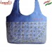 Azure - Fashionable Denim Mirror Working -  Large Shoulder Tote Bag - Banjara Gypsy Bag