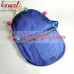 Super Cool Denim Shoulder Bag - Oval Shaped Bag with Mirror Working - Banjara Gypsy Shoulder Bag