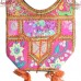 Multi-Color Vibrant Patch Work Jhola Bag - Shoulder Bag with Tiny Jingle Bells All Around