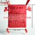 Sparkling Red Banjara Mirror Work Drawn String Sling bag - Wide Strap Jhola Bag Design