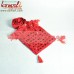 Sparkling Red Banjara Mirror Work Drawn String Sling bag - Wide Strap Jhola Bag Design
