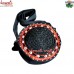 Cowri Shell Bead Working Swirl Design Black Round Shape Fashion Bag - Extra Wide Strap