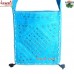 Blue Mirror Work Fashion Shoulder Jhola Bag With Wide Strap - Custom Design Indian Banjara Gypsy Bag