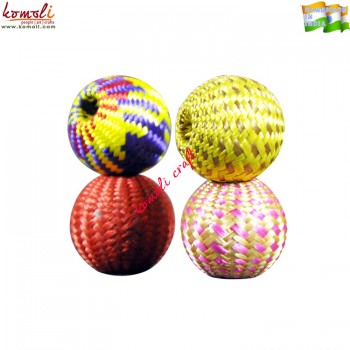 Multicolored Fascinating Woven Large Fabric Mandala Beads