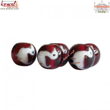 Red Swan - Handmade Glass Beads Jewelry Making Crafting Supplies