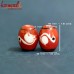 Red Swan Oval - Handmade Glass Beads for DIY Crafting