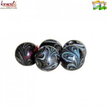 Black Sparkles - Handmade Glass Beads