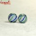 Blue Green Swirls - Handmade Glass Beads