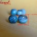 Aqua Swrils - Handmade Glass Beads