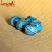 Aqua Swrils - Handmade Glass Beads