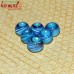 Aqua Swrils - Handmade Glass Beads