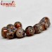 Rhythmic Brown - Handmade Glass Beads Jewellery Making and Crafting Beads