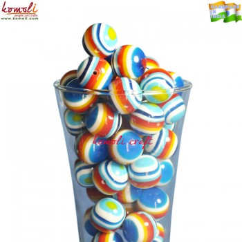 Round Multicolor Layered - Resin Crafting Supplies Beads