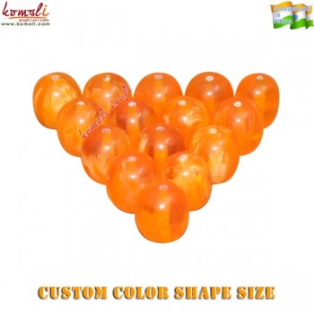 Smoky Orange - Handmade Resin Beads for Crafting Supplies