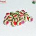 Round Multi Layered Red Base - Handmade Jewellery Making Resin Beads