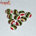 Multicolored Red Base Flat - Handmade Crafting Supplies Resin Beads