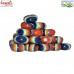 Multicolored Blue Striped Layered Base Flat - Crafting Supplies Resin Beads