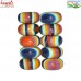 Multicolored Blue Striped Layered Base Flat - Crafting Supplies Resin Beads