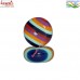 Multicolored Blue Striped Layered Base Flat - Crafting Supplies Resin Beads