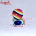 Multicolored Blue Striped Layered Base Flat - Crafting Supplies Resin Beads