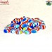 Round Multicolor Layered - Flat Acrylic Resin Crafting Beads