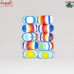 Round Multicolor Layered - Flat Acrylic Resin Crafting Beads