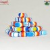 Round Multicolor Layered - Flat Acrylic Resin Crafting Beads