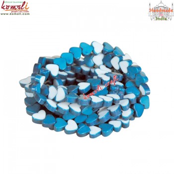 DIY Heart Shaped Blue Colored Small Resin Beads For Jewellery Making