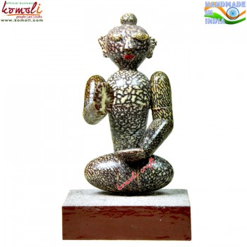 Emblematic Mahaveer - Betelnut Sculpture