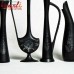 One Two Three Four - Quadra Tiny Vases - Black Metal Bidri Working Silver Inlaid