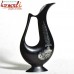 Sterling Ewer - Bidri Work Flower Vase With Silver Inlay Work Black Metal Handicraft