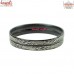 The Creeper - Silver Engraved Black Metal Bidri Craft Handmade Bangle Bracelet