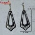 Glittering Rhombus Ear Rings Black Metal Bidri Earrings