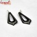 Glittering Rhombus Ear Rings Black Metal Bidri Earrings