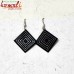 Diamond-in-Diamond Metal Inlay Work Bidri Earrings