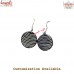 Circular Water Waves Earrings Bidriware Silver Inlay Black Metal Jewellery