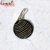 Circular Water Waves Earrings Bidriware Silver Inlay Black Metal Jewellery