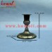 Zinc Alloy Silver Inlay Bidri Candle Stand