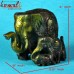 Lucky Figurine Happy Family of 7 Elephants - Brass Artifact