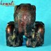 Lucky Figurine Happy Family of 7 Elephants - Brass Artifact