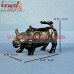 The Symbol of Wealth & Prosperity - Brass Replica of Wall Street Bull - Brown