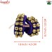 Purple Kathak Ghungroo pad, 2 rows of bells, many colors