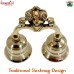 Sheshnag Brass Handle Bell, Unique Twin Pooja Bells, Golden Solid Brass Spiritual Bells