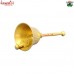 Golden Polished Brass Pooja Hand Bell For Home Temple Decoration