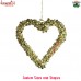 Cluster of Golden Jingle Bells - Metal Heart Shape Christmas Ornaments, Gifts, Decoration