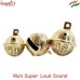 Solid Brass Sleigh Bells, Golden Christmas Bells, Indian Handmade Bells