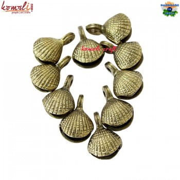 Hanging Sea Shell Design Brass Jingle Bell For Home & Christmas