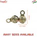 Carved Leaf Design Miniature Sleigh Bells Brass Ghungroo